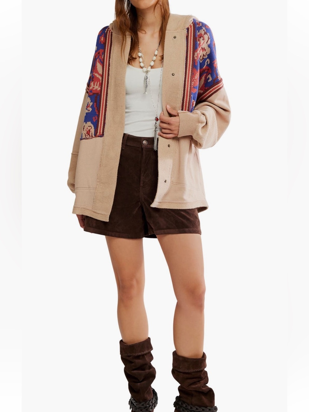 Free People Bowery Hooded Sweatshirt Size Large